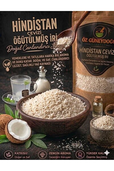 Hindistan Cevizi 100 Gr | %100 Doğal, Taze ve Katkısız (Rendelenmiş, Pastalık ve Tatlılık Verici)
