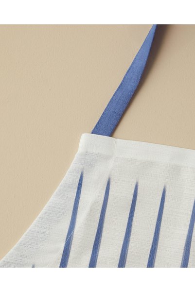 English Home Edenic Kitchen Apron 65X75 cm White - Navy Blue