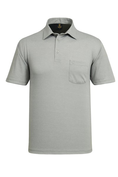 Çizgi Triko Men's Plus Size Shirt Collar Gray T-Shirt Classic Fit - 4910Bat