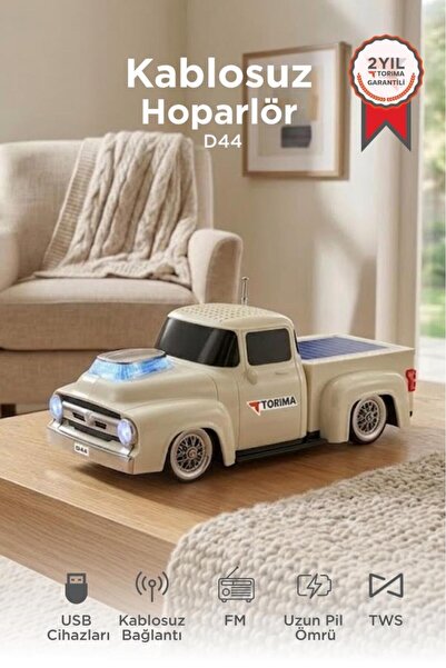 Torima Bluetooth Hoparlör Güneş Enerjili Kamyon Tasarımlı FM USB TF Speaker D...