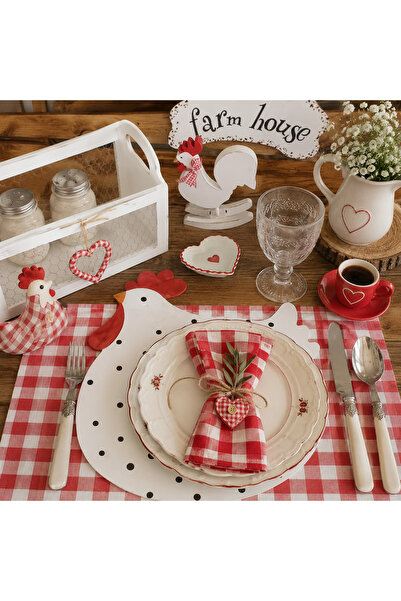 Sister Home Design Tavuk Ahşap Supla - Amerikan Servis - Tabak Altı