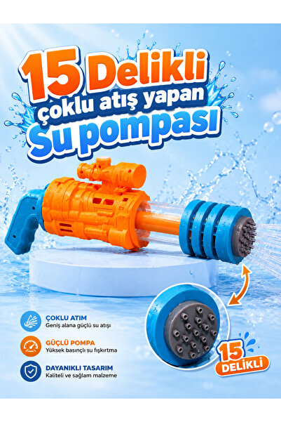 a v d a Delux Su Pompası 38cm Pompa Su Tabancası Çek Su Doldur - İttir Suyu F...