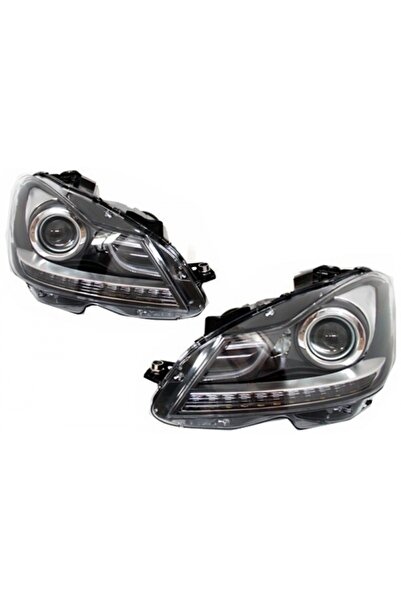 tuningset Faruri LED DRL Bi-Xenon compatibile cu Mercedes Clasa C W204 Facelift