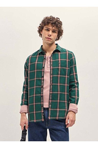 The Bear House Men's Multi-Color Checked Slim Fit Casual Shirt for Every Occa...