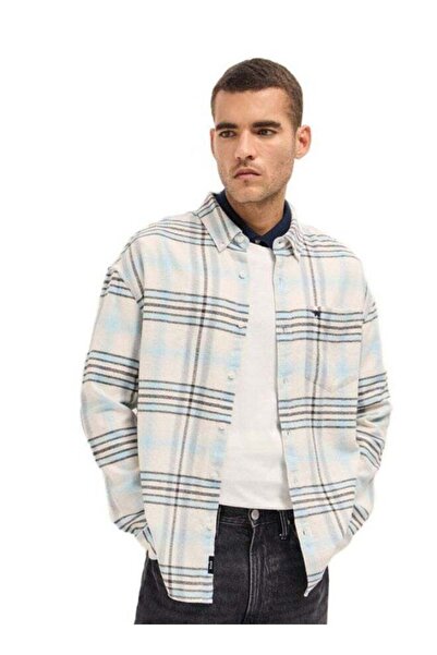 The Bear House Men's Multi-Color Checkered Relax Fit Flannel Overshirt for Ev...