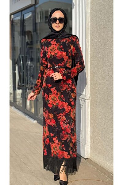 VUU Tasseled Floral Patterned Dress 26Ss5016