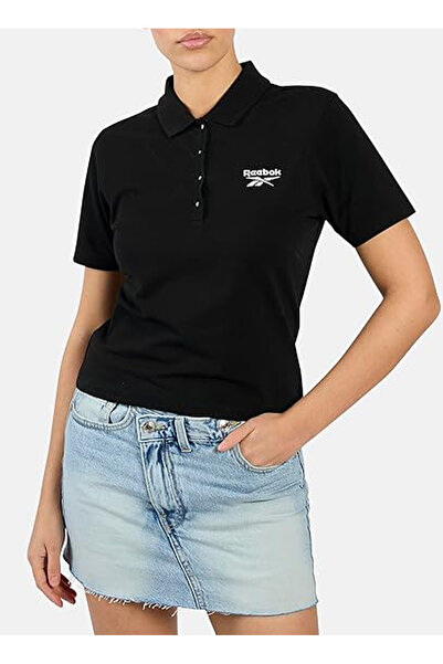 Reebok 100253300 ID FITTED POLO Crna polo majica regularnog kroja, obična žen...