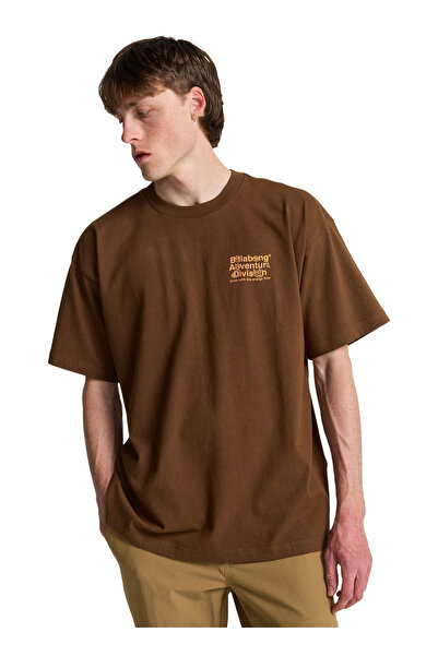 BİLLABONG GROW OG SS Kahve Bisiklet Relaxed Yazı Baskılı Erkek T-Shirt