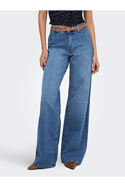 ONLY Jeans mit weitem Bein ONLMADISON Hohe Taille Weiter Beinschnitt Jeans