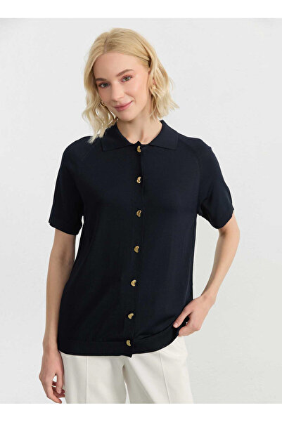 Selen Lacivert Kadın Bluz 26YSL8337