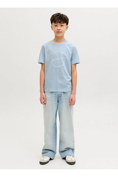 Jack & Jones Mavi Erkek Çocuk Baskılı T-Shirt 12289115