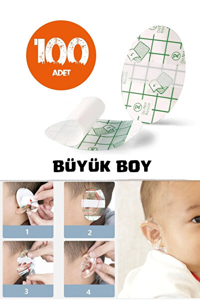 Tor Store 100'lü Bebek Çocuk Kulak İçin Su Geçirmez Bant Duş Kuaför Havuz Yüz...
