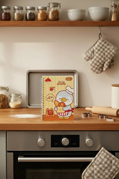 Miniso Lisanslı Pişirme Serisi A5 Telli Not Defteri Mini Pen Cook 20.4 Cm