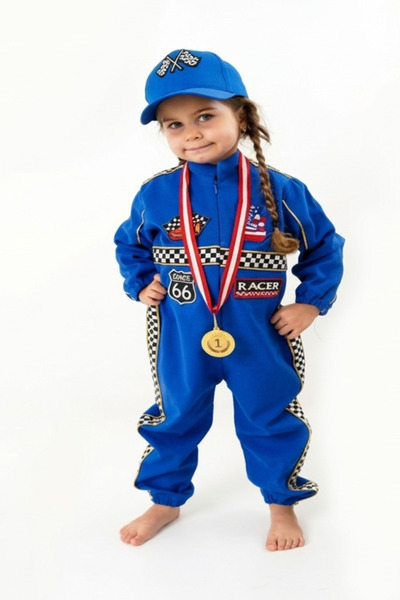 sara tasarım Navy Blue Long-Sleeved-Race Car Themed Birthday Outfit - Formula...