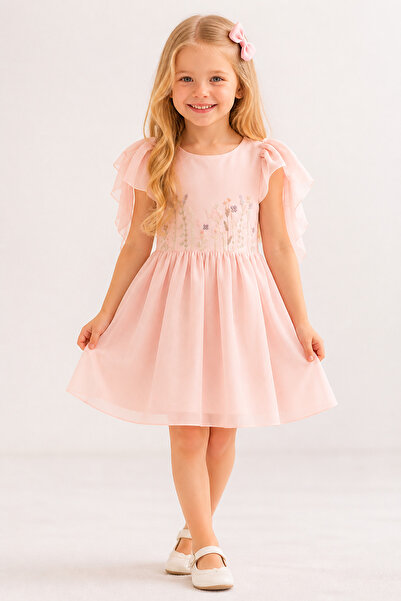 Moonstar Girl's Dress Pudra