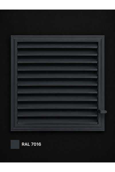 Meridyen Menfez 35X35 Anthracite Gray Aluminum Bathroom Screen