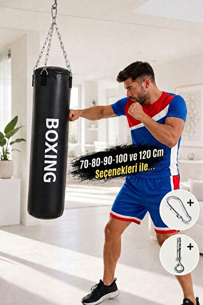 Spor Byfit Hazır Dolu Boks Kum Torbası + Tavan Askı Kancası