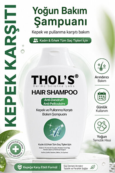 THOLS Kepek ve Pullanma Karşıtı Yoğun Bakım Şampuanı Giderici 300 ml