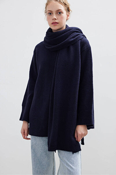 BE BLUE Dark Blue Soft Scarf