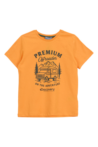 Discovery Expedition Baskılı Turuncu Erkek Çocuk T-Shirt D6SB-TST3077