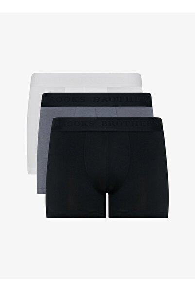 BROOKS BROTHERS Siyah - Beyaz - Gri Erkek Boxer BBFW25MBR001