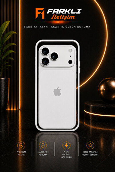 FARKLI İLETİŞİM İPHONE 16 PRO MAX UYUMLU 17 PRO GÖRÜNÜM DÖNÜŞÜM SETİ ARKA KAP...