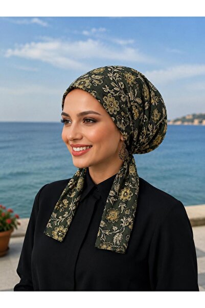 erasra class Scarf Bonnet, Cotton, Hoop Fabric, Non-Slip