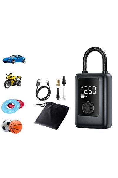 Halasouq MI01 Mini Taşınabilir Kablosuz Oto Hava Pompası 2000mAh*2 Bataryalı ...