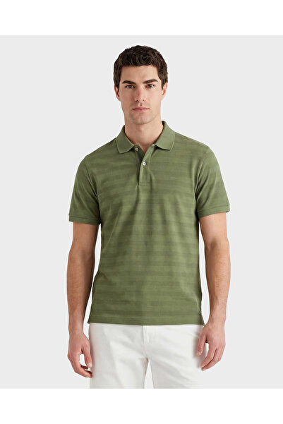 Gant Erkek Yeşil Regular Fit Polo Yaka T-Shirt