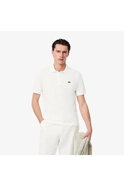 Lacoste L.12.12 بولو أبيض كلاسيكي للرجال خفيف