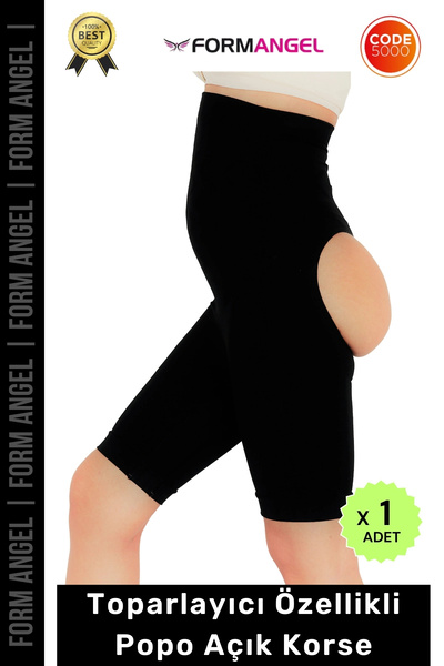 Carlburn Corset negru pentru femei, fără cusături, cu efect de modelare, negru
