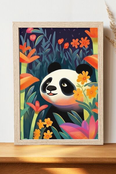 Luna Marissa Αφίσα Panda - Αφίσα τοίχου από γυαλιστερό χαρτί χωρίς πλαίσιο