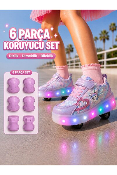 SOLERO Patenli Işıklı Tekerlekli Çocuk Ayakkabısı – LED, Gizlenebilir Tekerlek