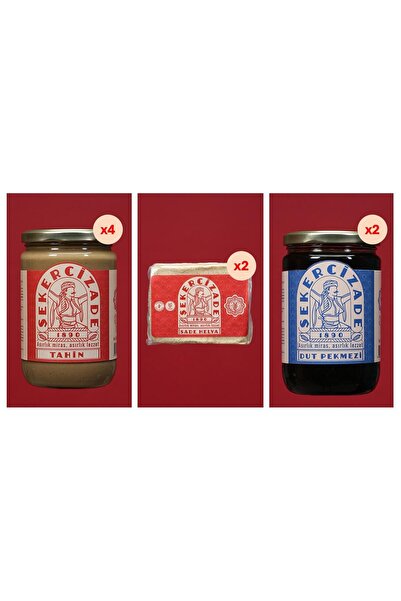 Şekercizade 1890 Sharing Package 1 (Local Sesame Tahini 650Gr X 4 + Local Pla...