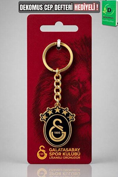 Galatasaray x Μεταλλικό μπρελόκ με άδεια χρήσης Dekomus 5 αστέρων σε μαύρο χρ...