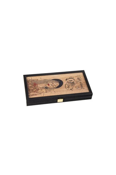 Manopoulos Table replică de cafea din lemn, călătorie, 30 x 17 cm