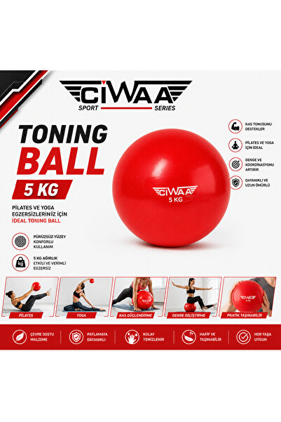 CIWAA Cwa-941 Pilates Ağırlık Topu Pilates Toning Ball Denge Ve Ağırlık Topu 5 Kg