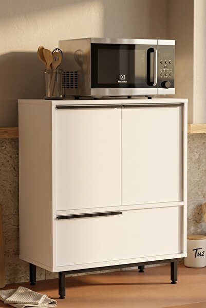 L'occi Concept Leena 75 cm Mutfak Dolabı Mikrodalga Kahve Köşesi 3 Kapaklı Me...