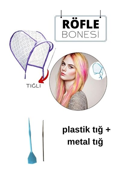 BİYUTREND Delikli röfle saç bonesi ve delme tığı