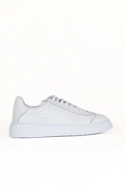 Bueno Shoes White Antique Leather Men's Sports Shoes 32Ma105