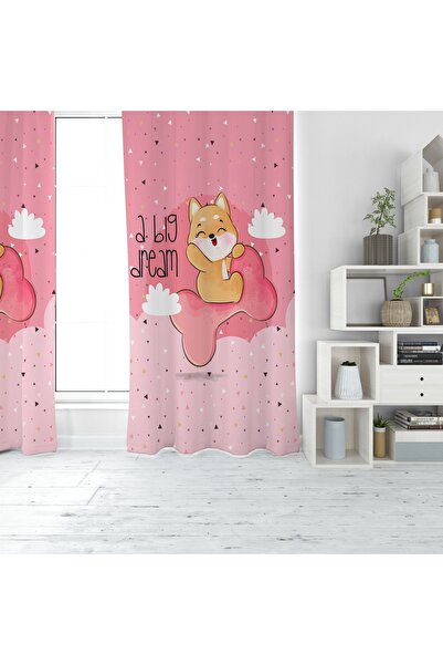 EVSEHOMES CUTE DOG IMprimare digitală PERDEAUĂ DE FOIȚĂ CU O ARIPI