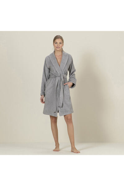 Chakra Halat de baie unisex din bambus solid, gri cald