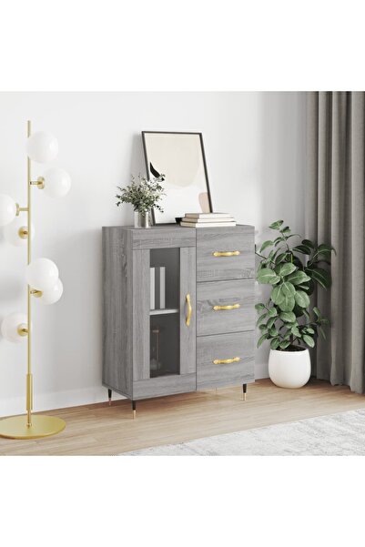 Concept Servantă, gri sonoma, 69,5x34x90 cm, lemn compozit
