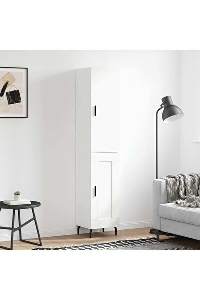 Concept Dulap înalt, alb, 34,5x34x180 cm, lemn prelucrat