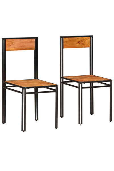 Concept Scaune de bucătărie, 2 buc., lemn masiv de acacia