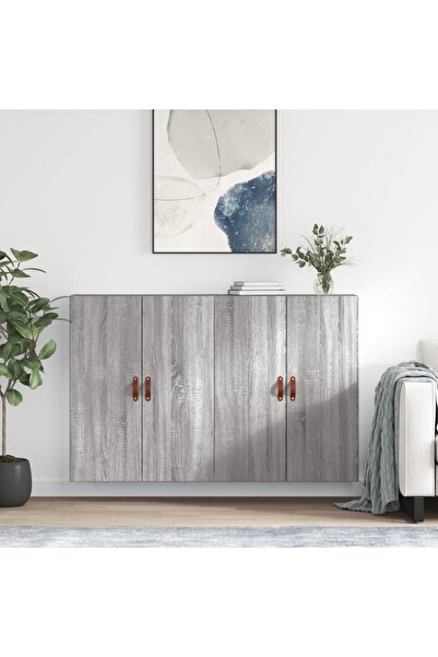 Concept Dulapuri montate pe perete, 2 buc, gri sonoma, 69,5x34x90 cm