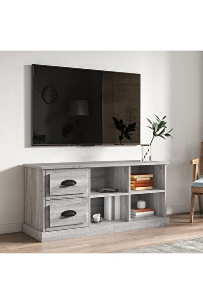 Concept Comodă TV, gri sonoma, 102x35,5x47,5 cm, lemn prelucrat