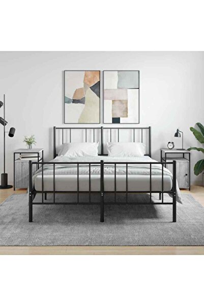 Concept Noptiere, 2 buc., gri sonoma, 40x42x60 cm, lemn prelucrat