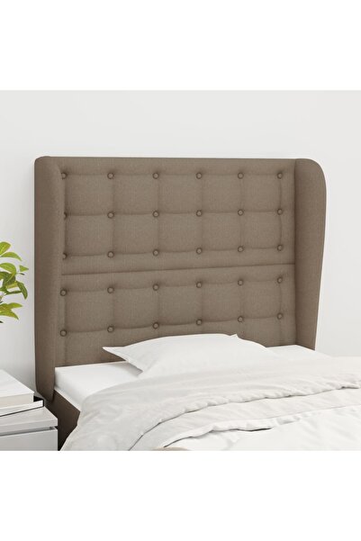 Concept Tăblie de pat cu aripioare gri taupe 93x23x118/128 cm textil