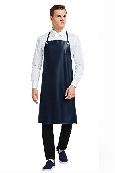 Borox Acid and Chemical Work Apron Pvc Laboratory Waterproof Apron Navy Blue